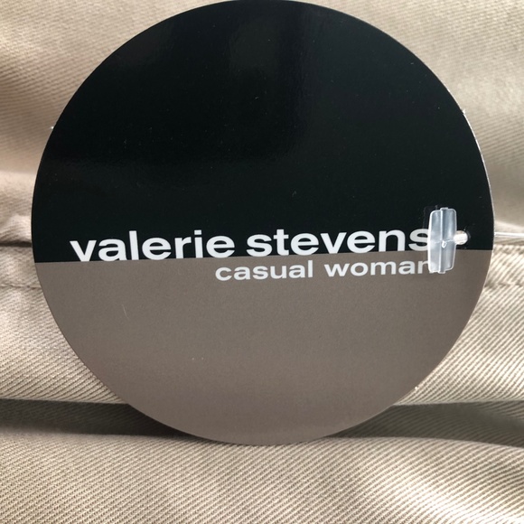 🎉HP🎉 VALERIE STEVENS Casual Woman Soft Tencel Khaki Slacks Trousers Pants 2X - Picture 2 of 14